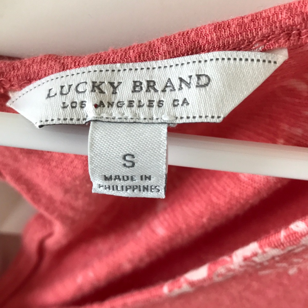 Lucky brand cold shoulder top pink small shirt - Picture 2 of 6